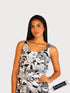 CHACHA Ruffle Knee length DIGITAL PRINT Dress - D2760